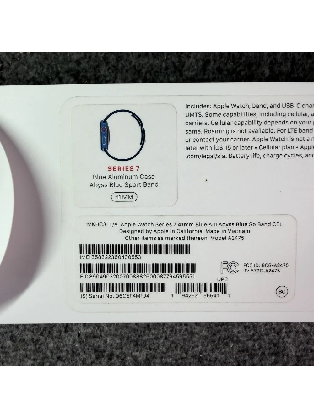 Apple Watch Series 7 41mm Gps Cellular Aluminum Blue